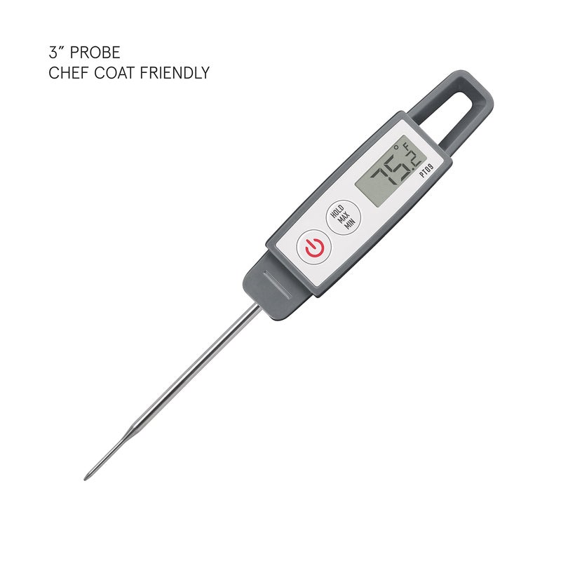 Lavatools PT09C Super-Quick Commercial Grade Digital Thermometer for Cooking, Meat, Candy, Candle, Liquid, Oil, 3" Compact Probe, Splash Proof, Â°C/Â°F Toggle, Hold Function - Sesame - Image 2